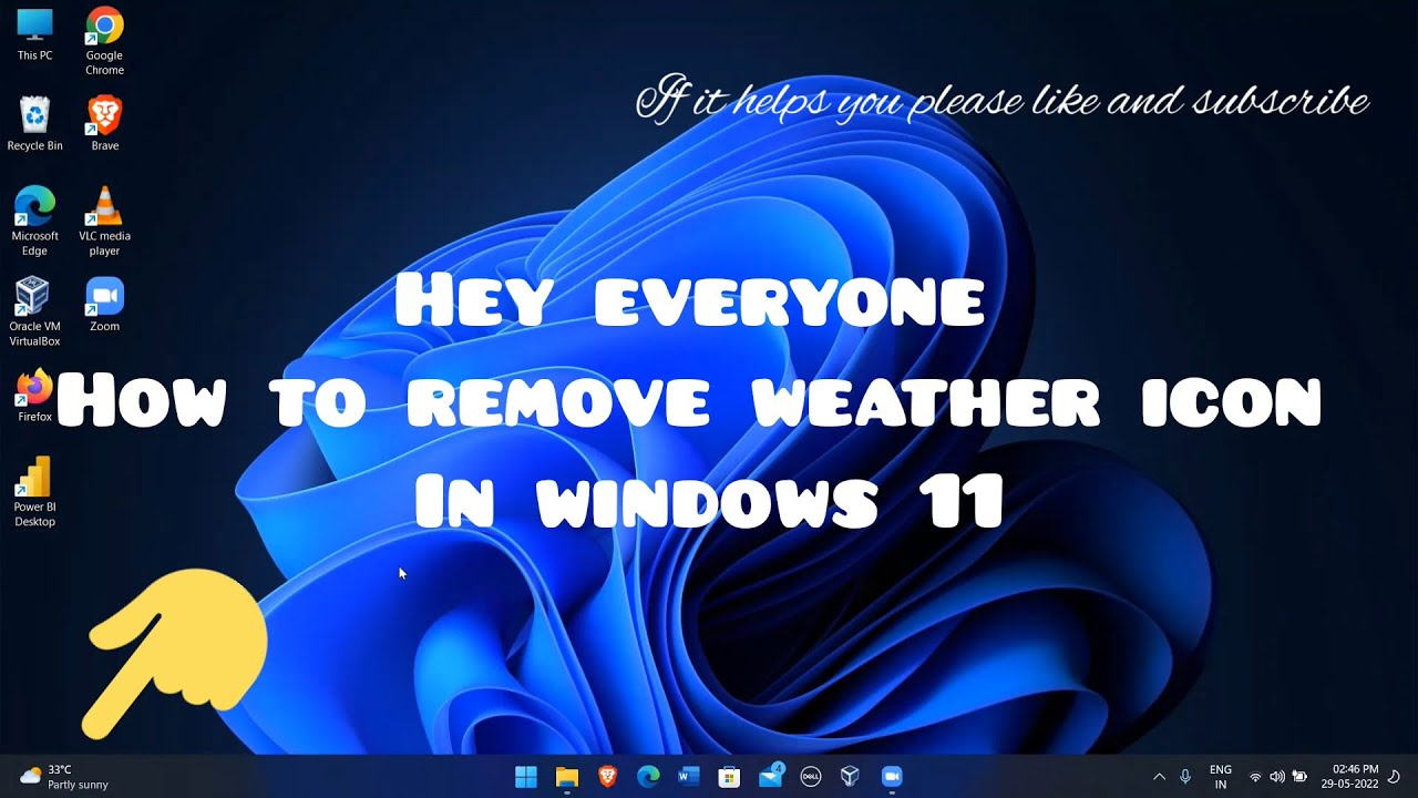 how to disable weather icon on windows 11 taskbar | left side widget ...