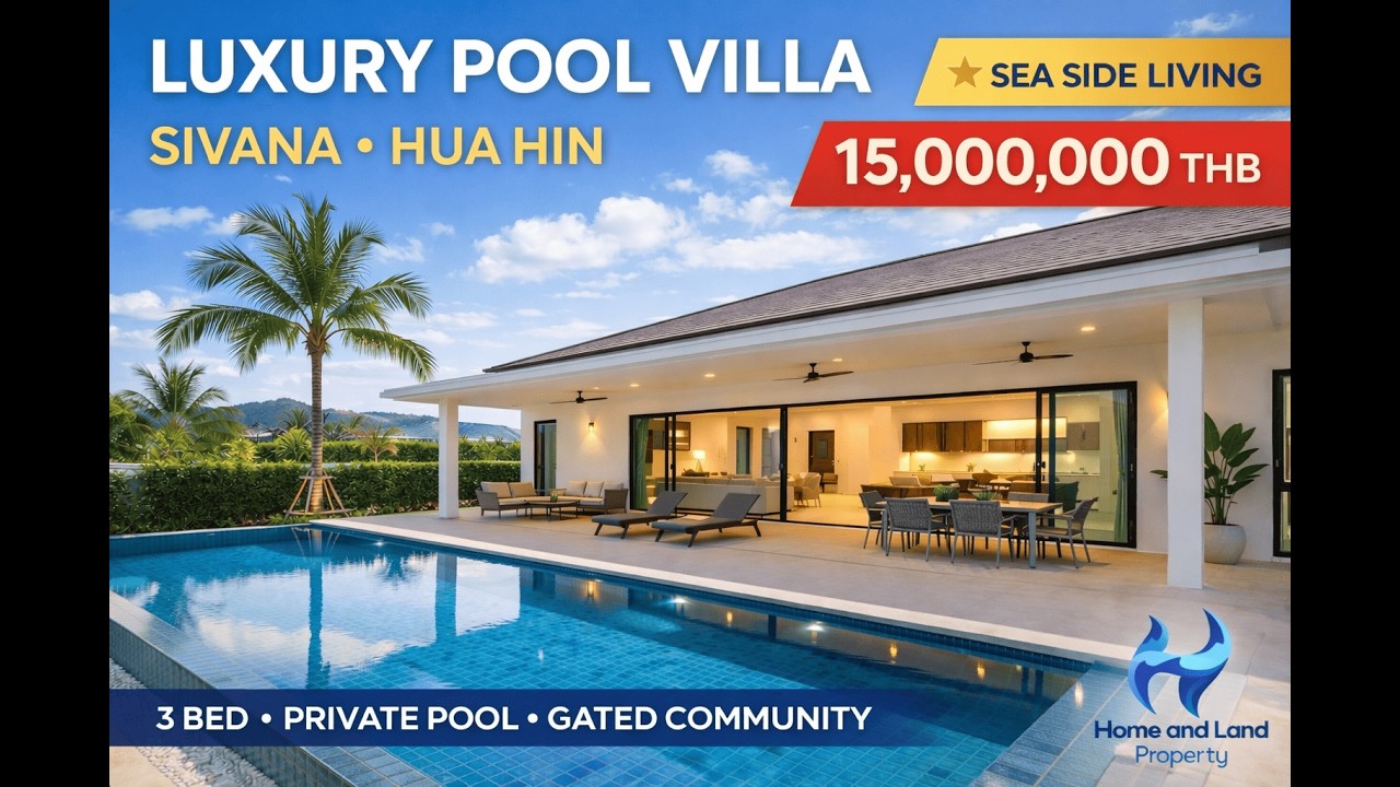 Luxury Pool Villa at Sivana Hua Hin | 3 Bed Modern Villa | 15,000,000 THB | Near Beach