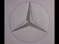 (How to draw Mercedes-BENZ logo by geometric set (with simple way