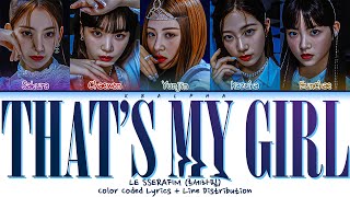 How would LE SSERAFIM sing 'That's my Girl' by Fifth Harmony (Color Coded Lyrics+Line Distribution)