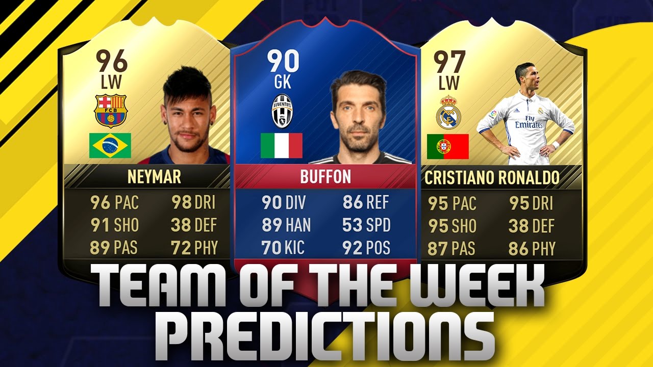FIFA 17 TOTW 28 PREDICTIONS | TEAM OF THE WEEK!