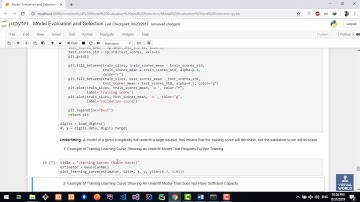 28- Model Evaluation and Selection Analyzing Learning Curves