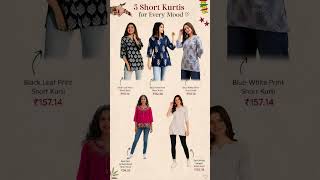 Amazon Short Kurtis Under ₹199 😍🔥 #shorts #fashion #meesho #kurtisstyle