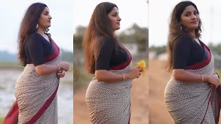 Back Pose Saree Look Stunning Outdoor Photoshoot Koi Hai Saree Fashion Show Back