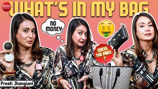 Whats Inside Preeti Jhangianis Bag? Fun Segment Apple Macbook Airpods Makeup Medicines