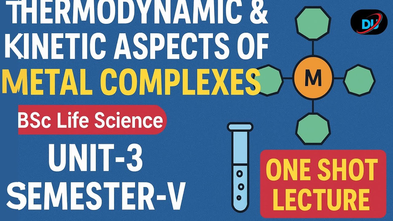 Thermodynamic & Kinetic Aspects of Metal Complexes | BSc Life Sciences Sem-V Chemistry Unit 3