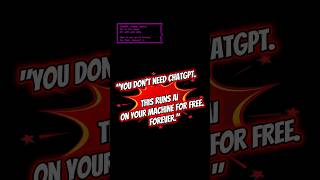You don't need ChatGPT. This runs AI on your machine for free. Forever.