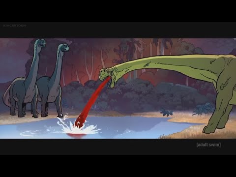 Genndy Tartakovsky's Primal | Sauropod is afflicted with the Plague of Madness | Felix Kargegie YT