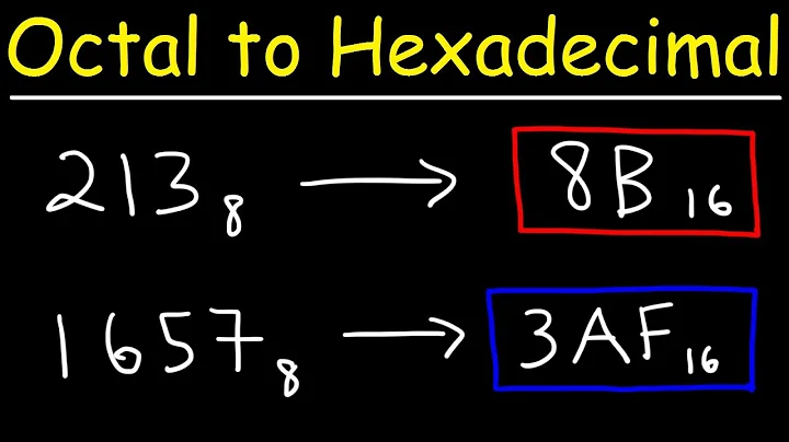 Convertissez octal en hexadécimal facilement!