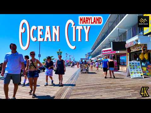 Ocean City Maryland Boardwalk | Full Midday Walk 4K Ocean City Maryland Boardwalk | Full Midday Walk 4K