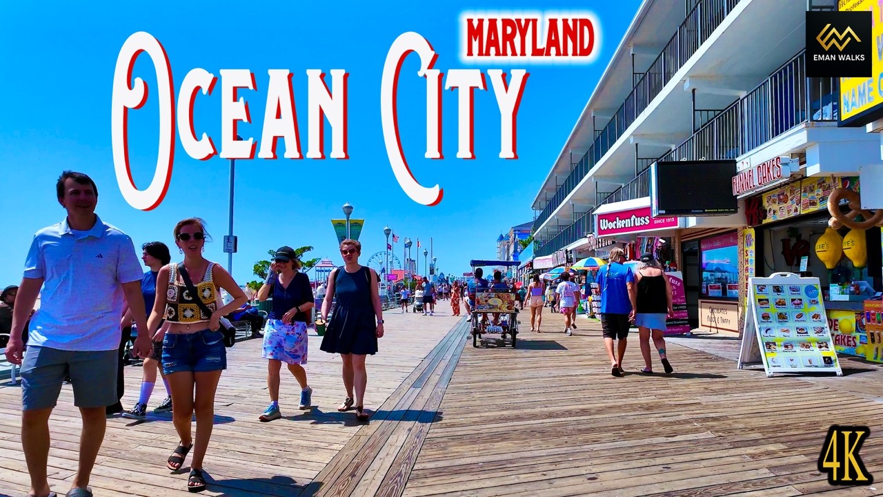 Ocean CIty Maryland Boardwalk | Full Midday Walk 4K