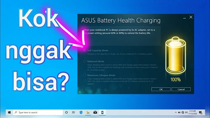 Asus Battery Health Charging Tidak Berfungsi - ini caranya