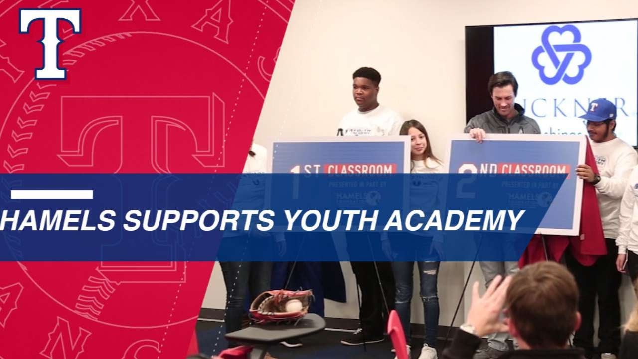 Cole Hamels helps support Rangers MLB Youth Academy