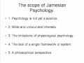 William James: Psychology 1 [HPsy 6.1]