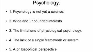 William James: Psychology 1 [HPsy 6.1]