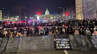 Protestors block traffic near US Capitol ahead of State of the Union