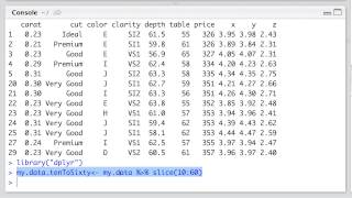 Selecting and removing rows in R dataframes Selecting and removing rows in R dataframes