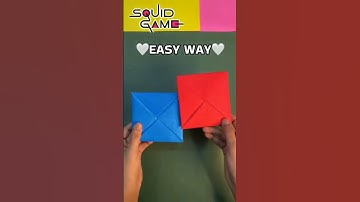 How to make Squid Game Ddakji 🟦 #shorts #squidgame