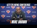 Knicks coach Mike Brown talks return to MSG, game strategy, and the right mindset in Game 5 vs Hawks