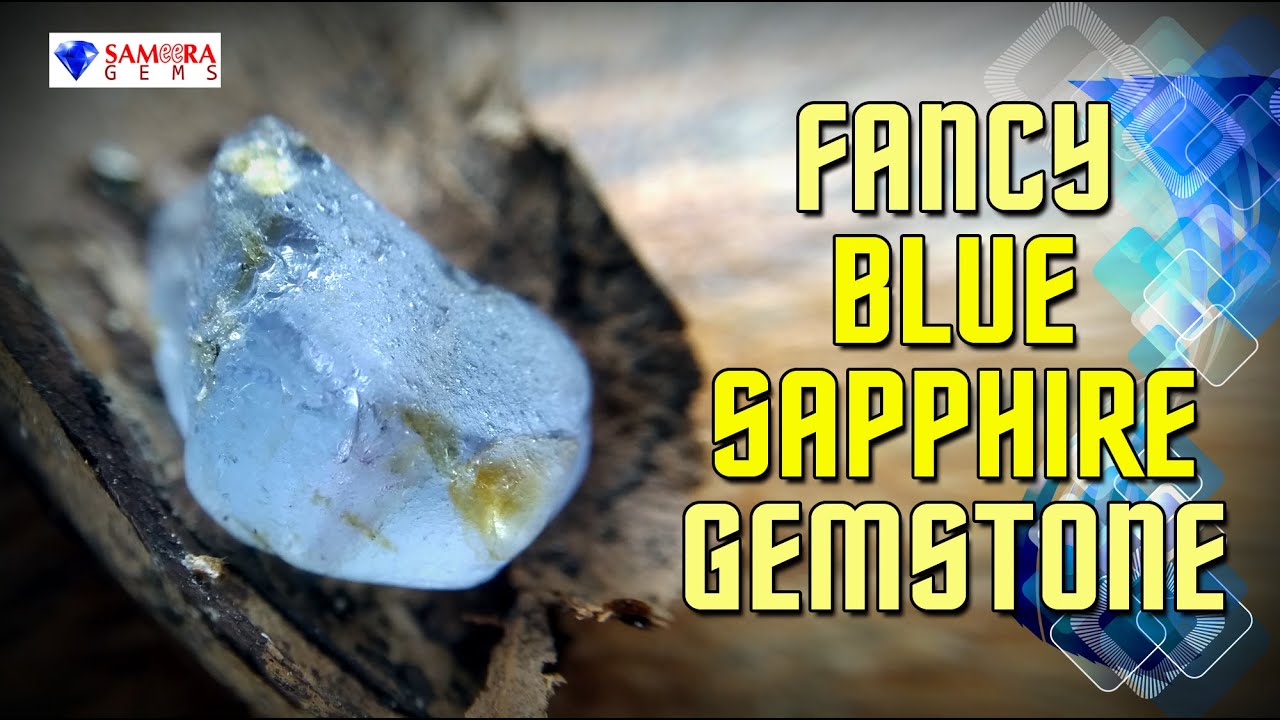 NATURAL FANCY BLUE SAPPHIRE RAW GEMSTONE SRI LANKA | SAMEERA GEMS