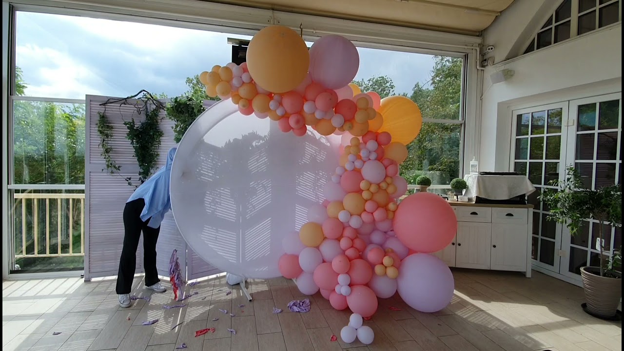 Clean up balloons REALY LOUD from this AMAZING beautiful buterfly organic balloon arch
