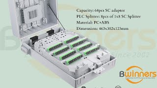 SJ-OTB-SY-18 Optical Termination Box Wall Mount 64 Ports SC