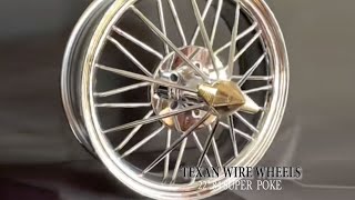 22 inch 84s® Super Poke® 30 Spoke Elbow® Wire Wheels