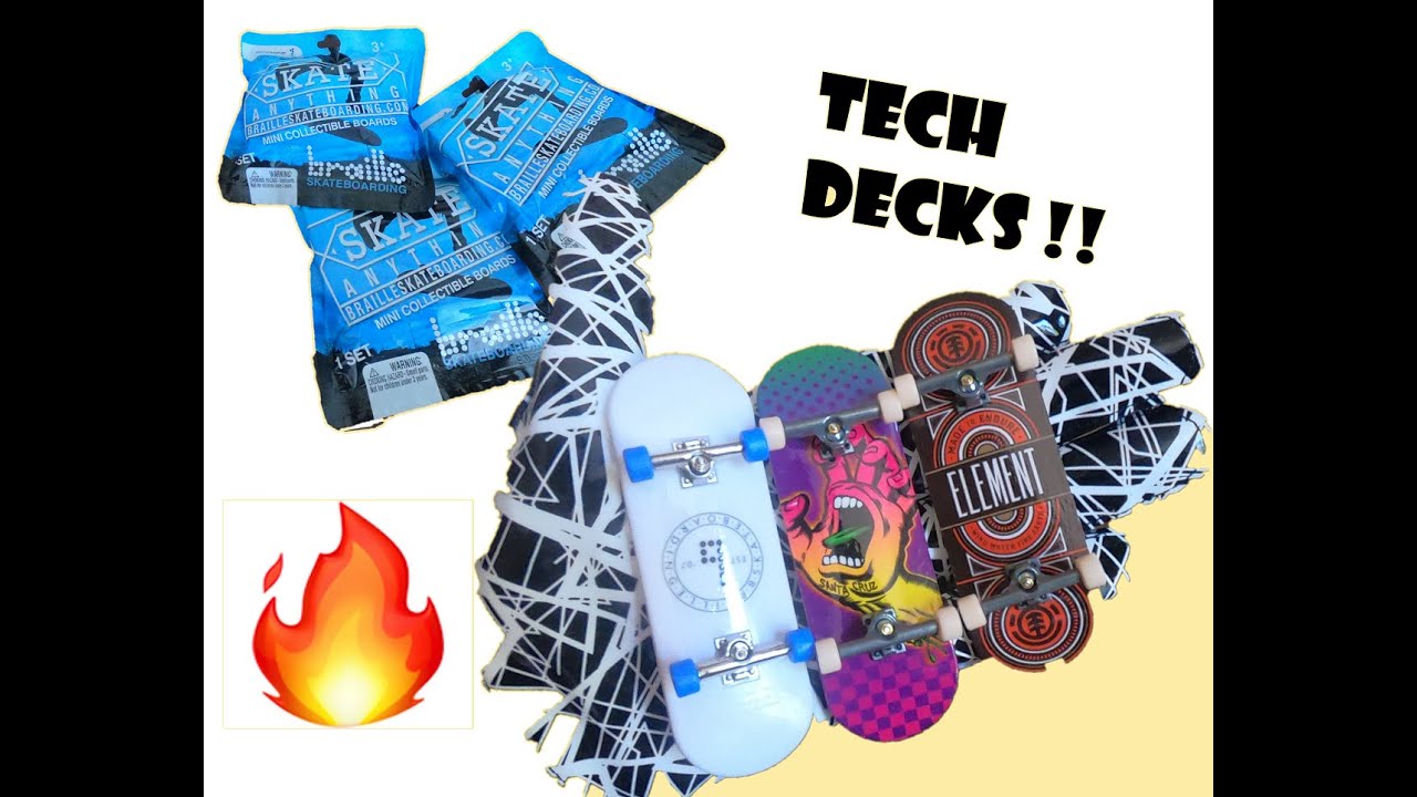 ASMR unboxing Braille Skateboarding Wooden Tech Deck Performance