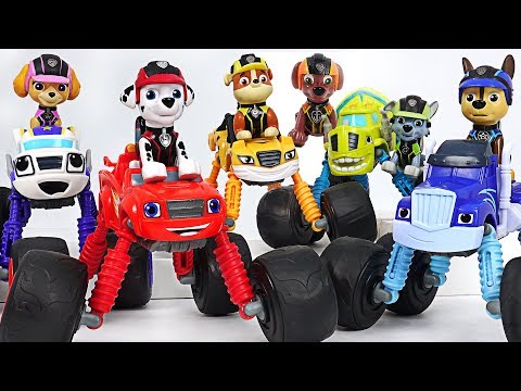 Blaze and the Monster Machines Monster Morpher Go! Save the Tayo with Paw Patrol! #DuDuPopTOY