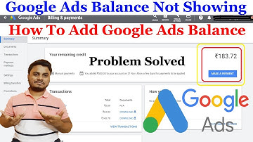 How To Add Money In Google Ads or Adword Account 2020 | Google Ads Balance Not Showing Issue Solved