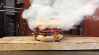 Adding Hot Glass to a Breakfast Sandwich || ViralHog