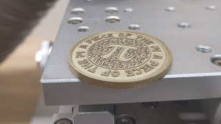 How to Engrave Brass Coins with a Fiber Laser @FiberLaserTraining