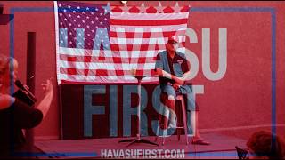 HAVASU FIRST! Mayoral Canidate Dave Johnson Speaking at The Foundry in Lake Havasu.