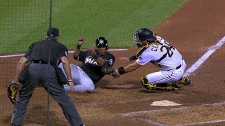 MIA@PIT: Polanco nails the runner at the plate