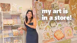 a month in my life as an artist ✦ setting up my first consignment shelf 🥹 🖤 & shop update prep