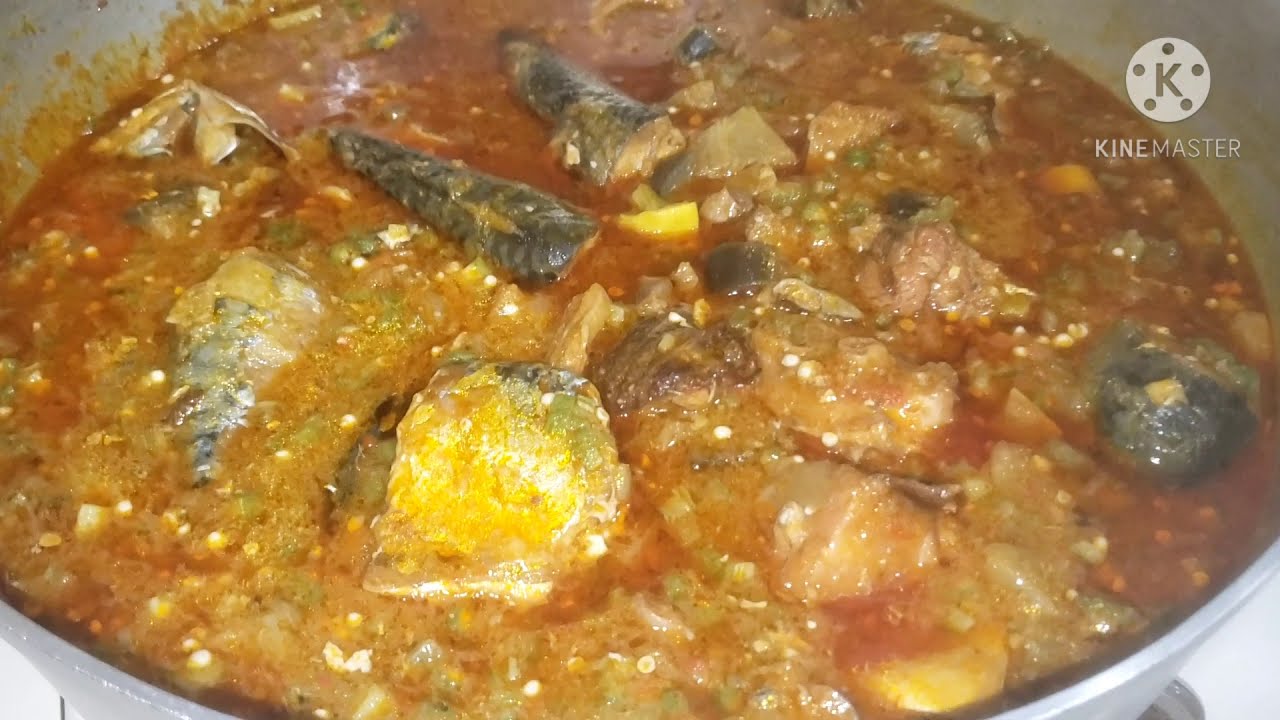 How to prepare the best okro stew without palm oil. YouTube