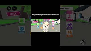 Adopt me giveaway #adoptme #adoptmegiveaway #giveaway #direwolf #roblox #robloxgiveaway #adoptmepet