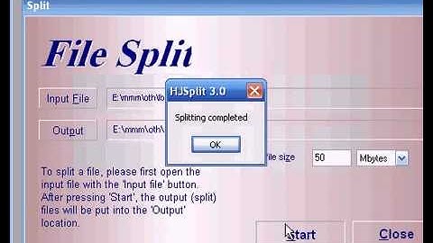 hjsplit:How to Split the 001 files??