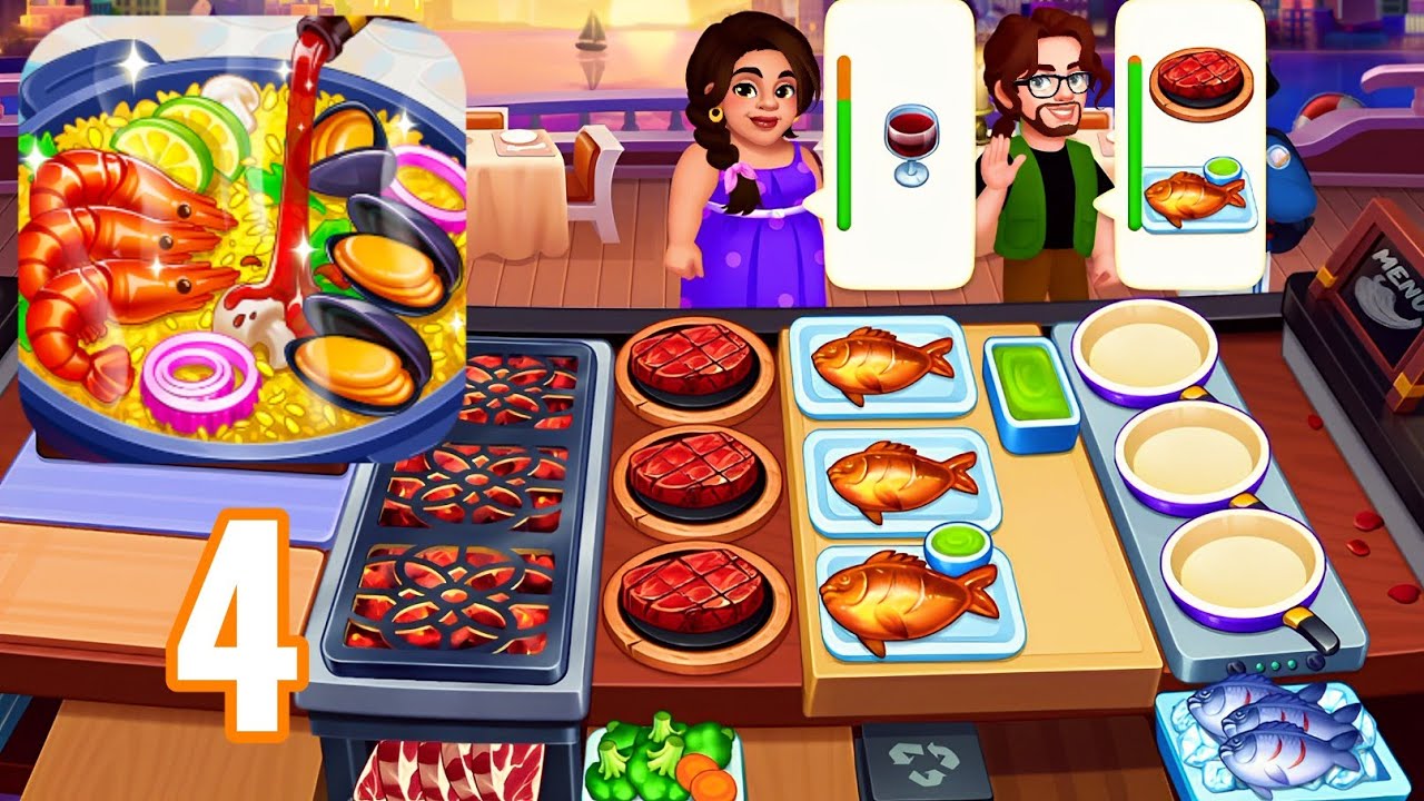 Cooking Diner - Gameplay Walkthrough Part 4 - Steak Level 41-50 (Android, iOS)