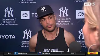 Giancarlo Stanton on his return to the outfield Information