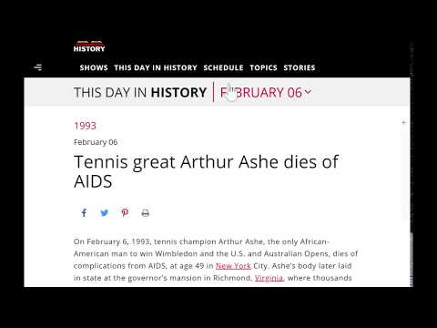 Arthur Ashe, Tennis Great, Dies of AIDS