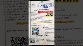 Operator Produksi PT Excelitas Technologies Batam hari ini 2023 Operator Produksi PT Excelitas Technologies Batam hari ini 2023