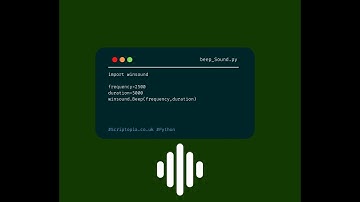 Python winsound - Play sound in Python (Noise Warning)