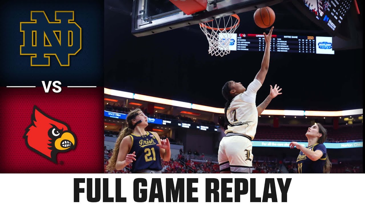 Notre Dame vs Louisville Full Game Replay  2023 24 ACC Womens Basketball