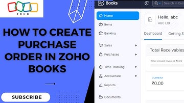 How To Create Purchase Order In Zoho Books