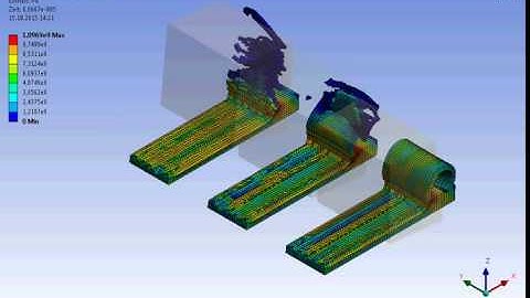 Ansys Workbench explicit dynamics AlSi 1045 with various cutting angle example 2