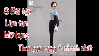 20 giây cho 8 bài tập làm tan mỡ bụng, thon gọn vòng 3