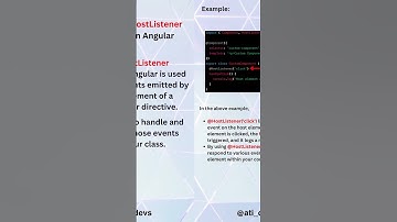 What is @HostListener decorator in Angular? #shorts #angular #interview