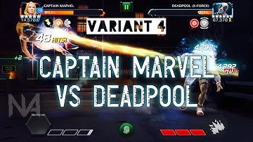 Captain Marvel Destroys Variant 4 Deadpool X-Force - Easy Boss Solo