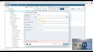 Backup database to text file